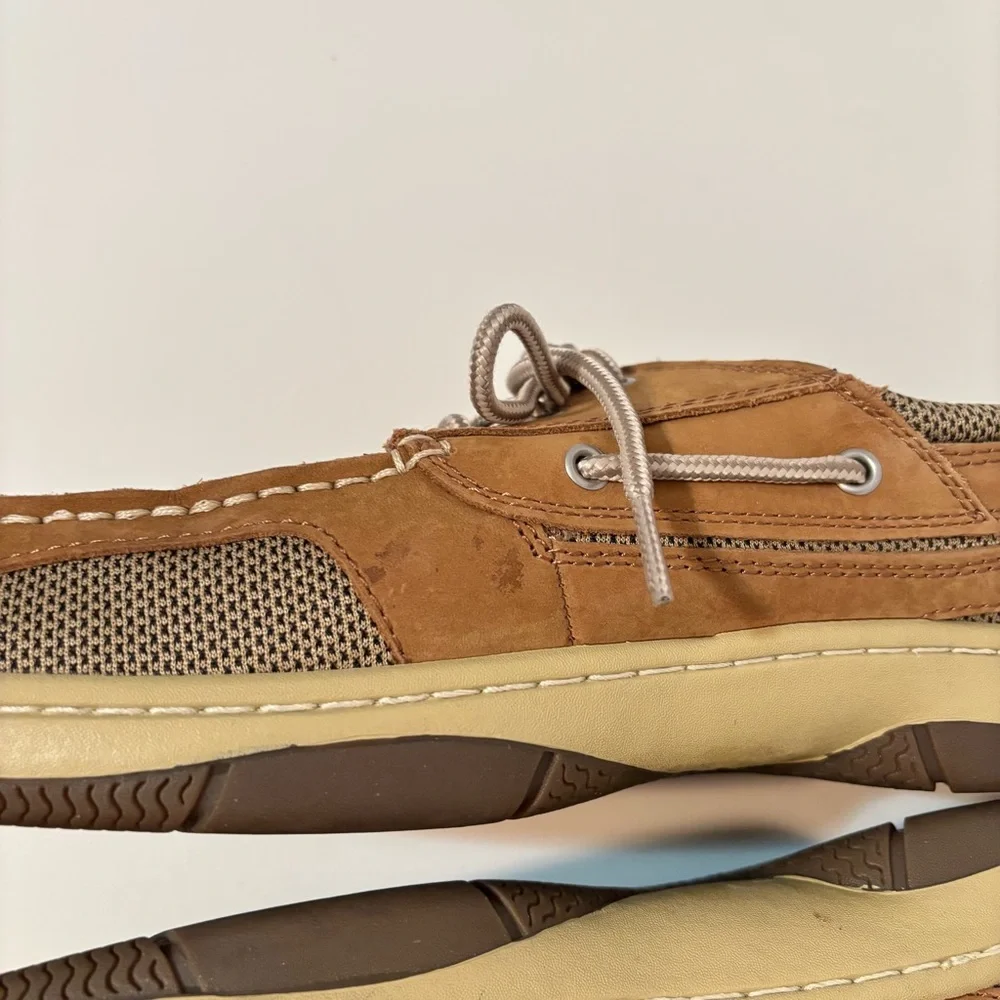 Magellan Outdoors Men's Laguna Madre Brown Tan Leather Boat Shoes Size 12E